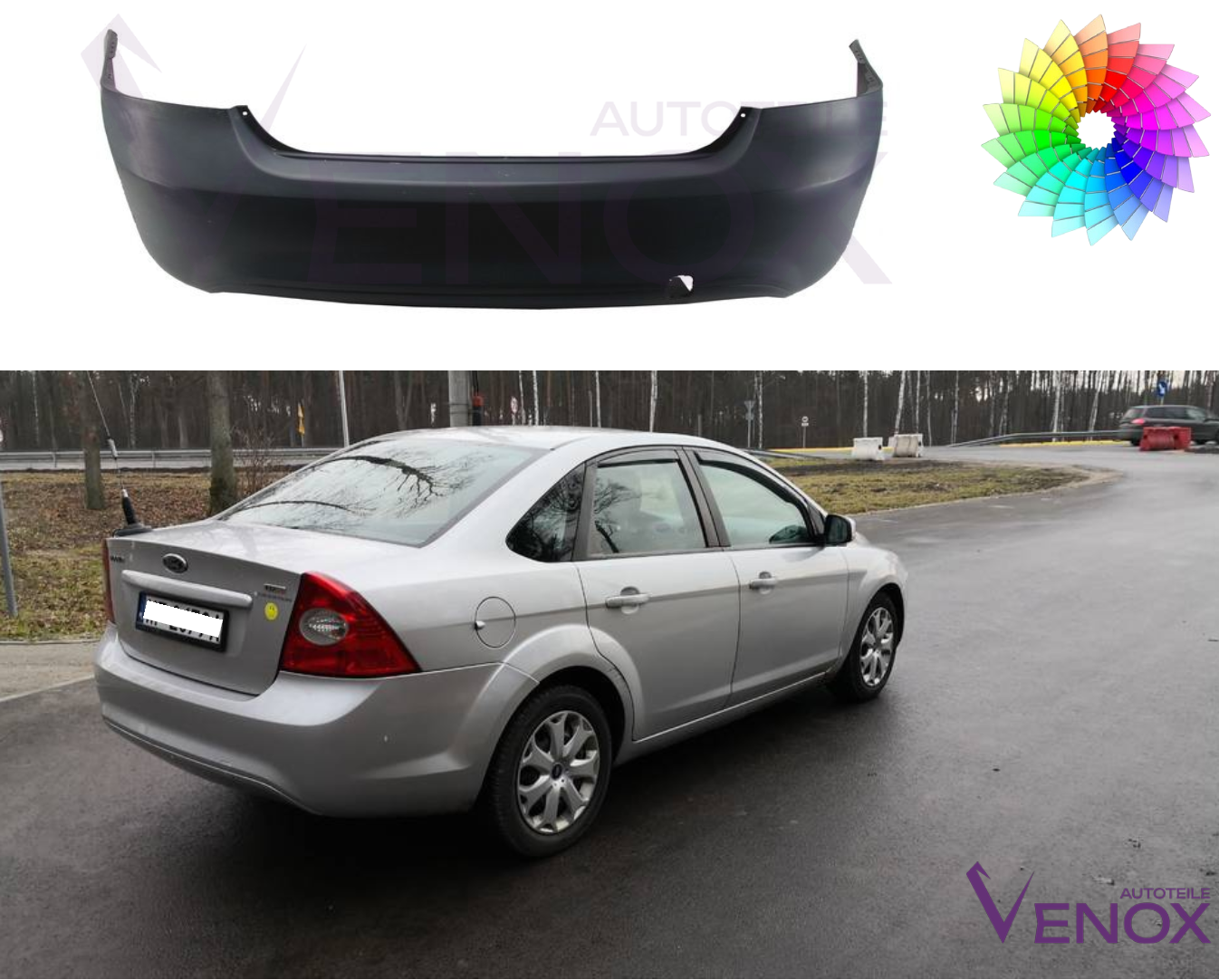 Zderzak Tył Ford Focus Mk2 2008-2010 Sdn Każdy Kolor - obrazek 2