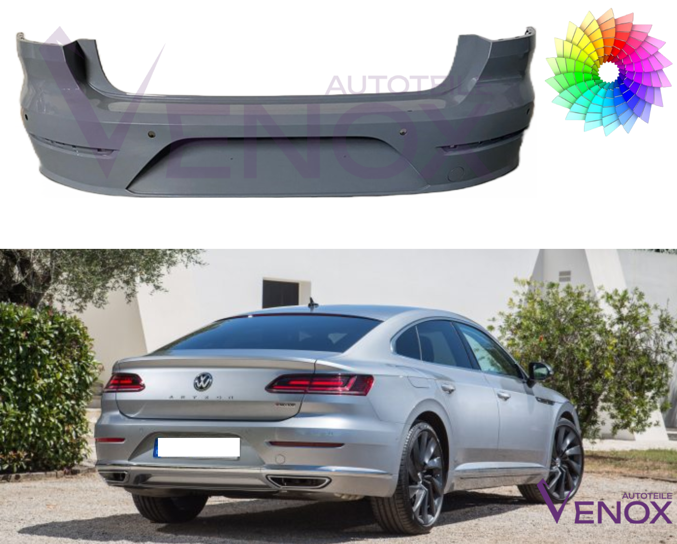 Zderzak Tył VW Arteon Od 17 4 PDC Każdy Kolor