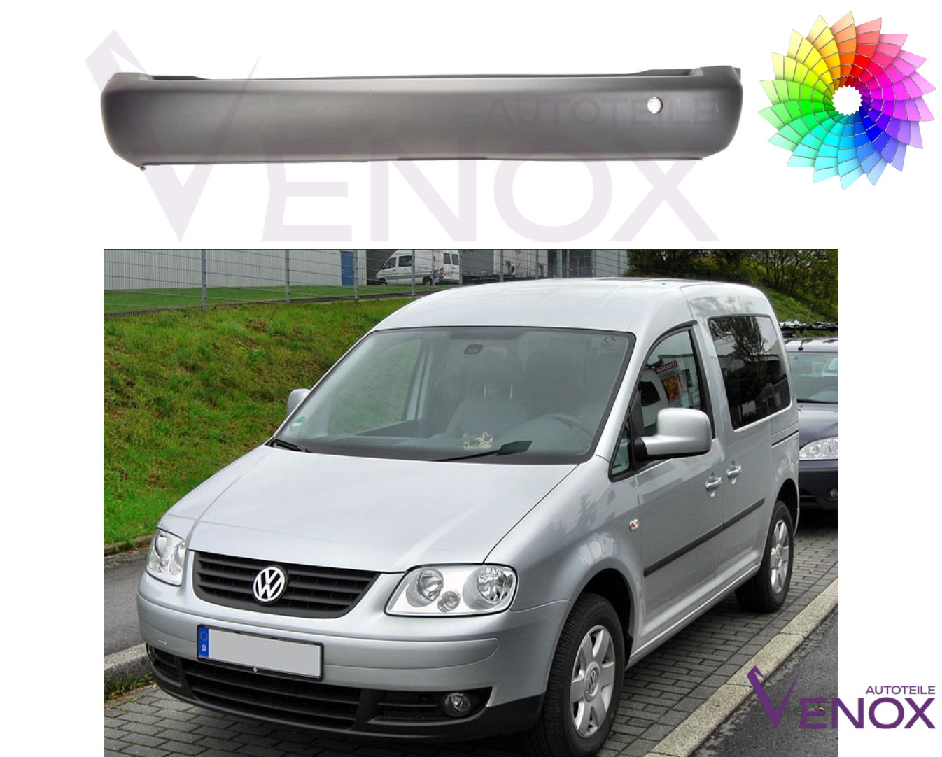 Zderzak Tył VW Caddy 04-10 Każdy Kolor - obrazek 2