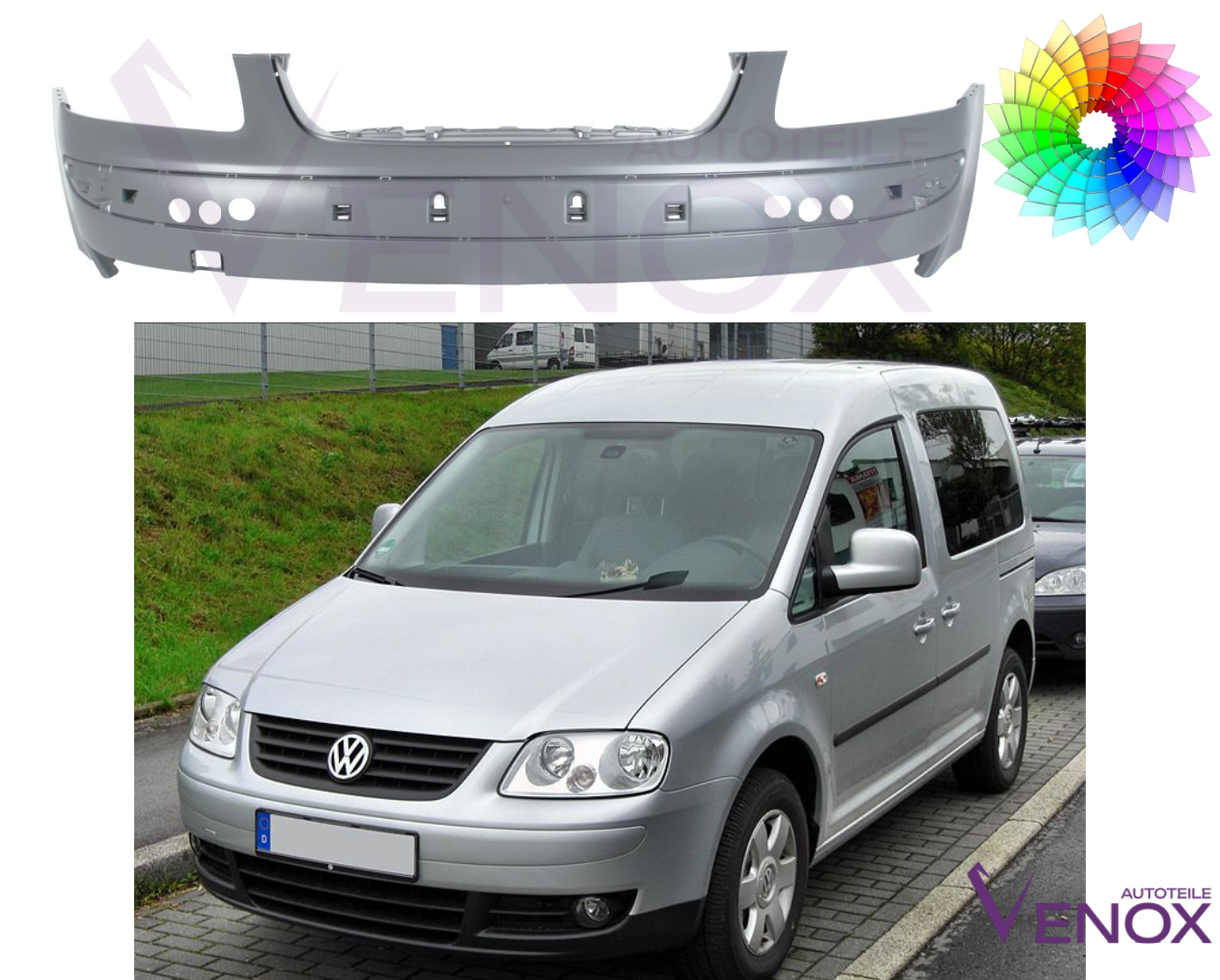 Zderzak Przód VW Caddy 04-10 Każdy Kolor - obrazek 2