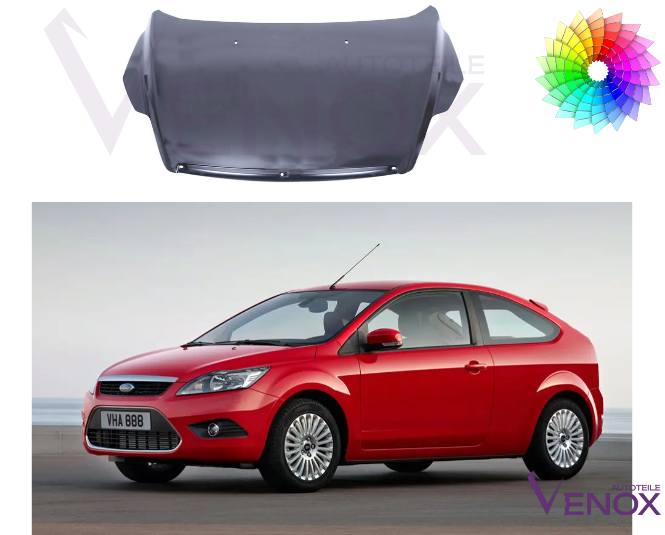 Maska Ford Focus Mk 2 2008-2010 Każdy Kolor - obrazek 2
