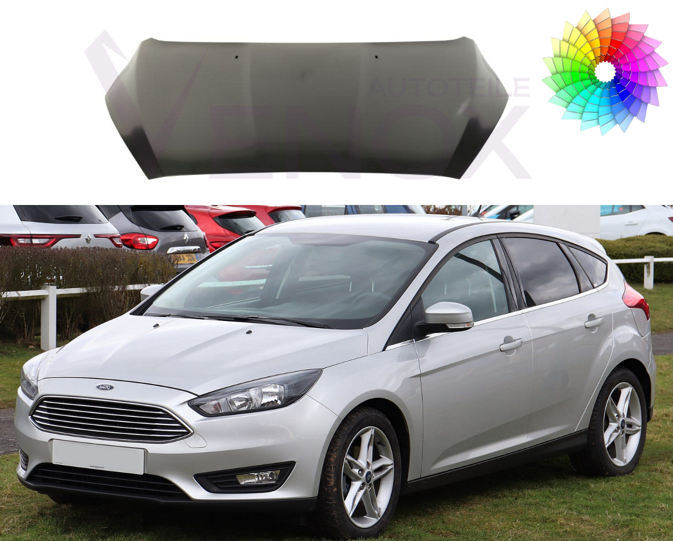 Maska Ford Focus Mk 3 2014-2018 Każdy Kolor - obrazek 2