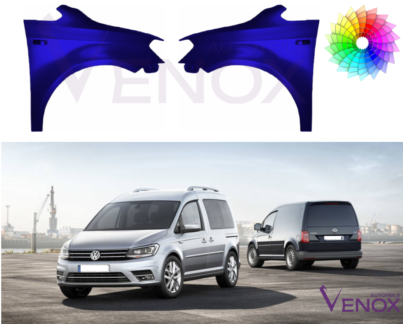 Błotnik Prawy Volkswagen Caddy Od 2015 Każdy Kolor - obrazek 2