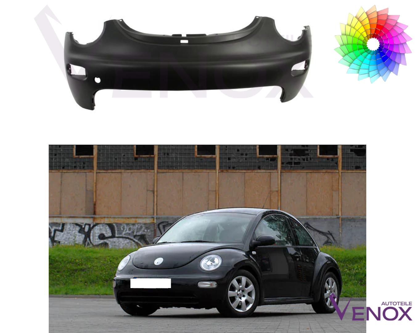 Zderzak Przód VW New Beetle 98-05 Każdy Kolor - obrazek 2