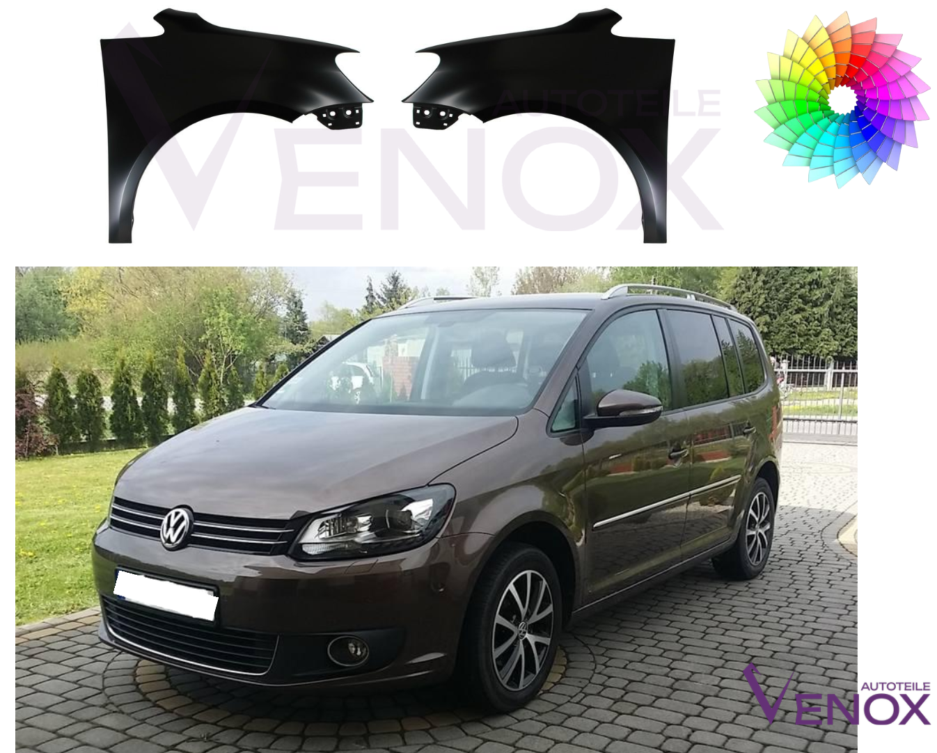 Błotnik Lewy VW Touran 1T3 2010-2015 Każdy Kolor - obrazek 2