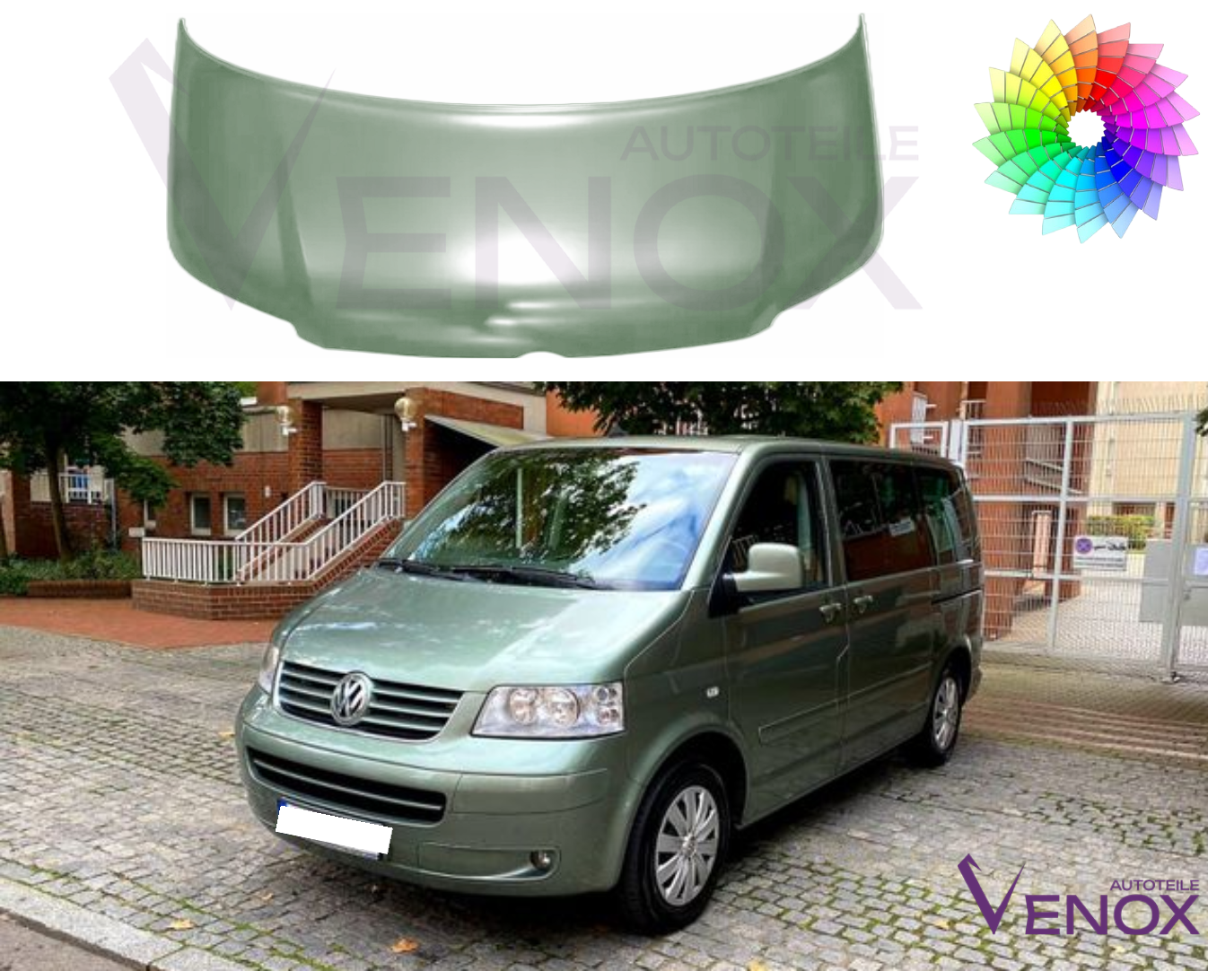 Maska Vw Caravella Transporter Multivan T5 03-09 Każdy Kolor - obrazek 2