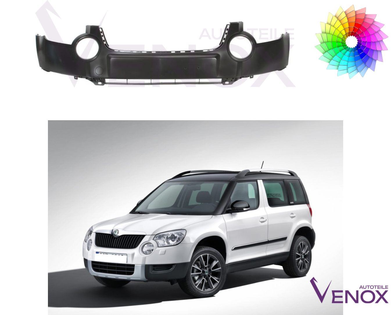 Zderzak Przód Skoda Yeti 2009-2013 Każdy Kolor - obrazek 2
