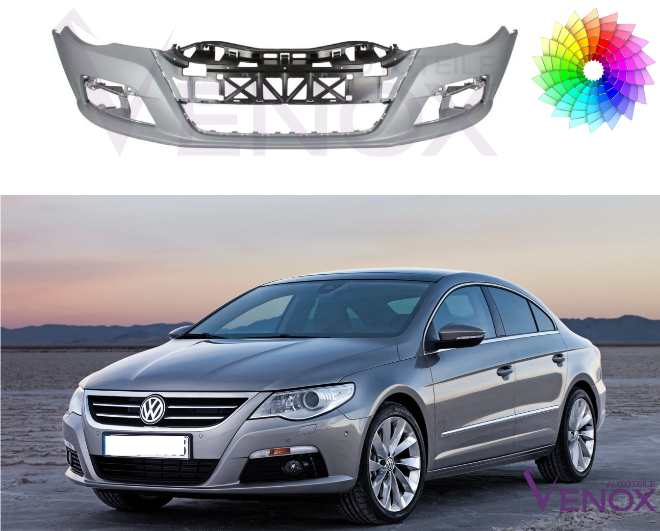 Zderzak Przód VW Passat CC 357 2008-2012 Każdy Kolor - obrazek 2