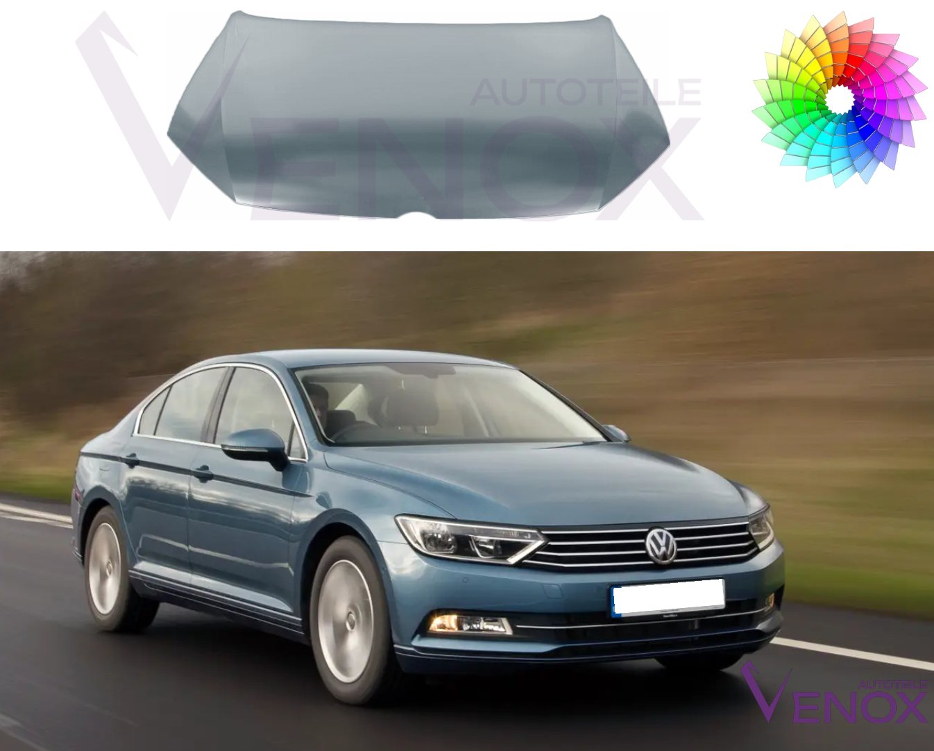 Maska Vw Passat B7 2010-2015 Każdy Kolor - obrazek 2