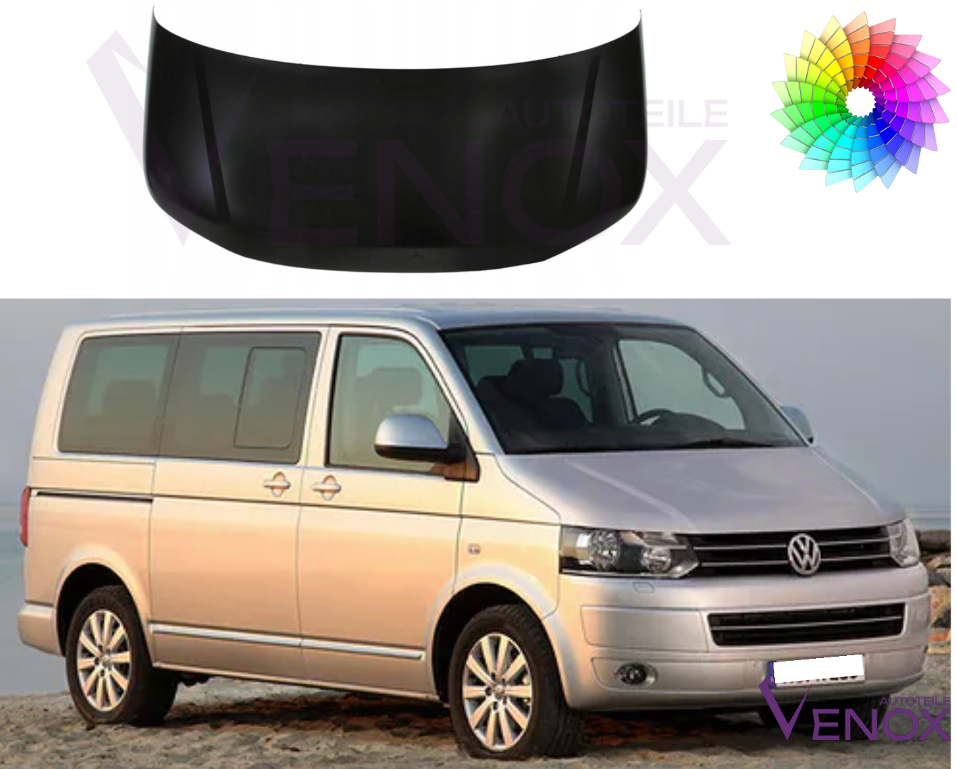 Maska Vw Caravella Transporter Multivan T5 2009-2015 Każdy Kolor - obrazek 2