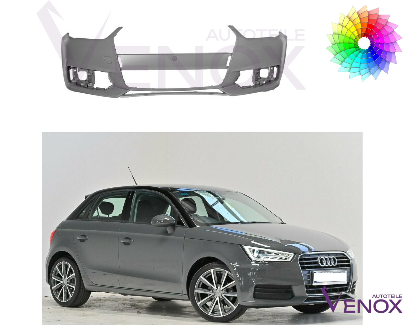 Zderzak Przód Audi A1 2014-2018 Każdy Kolor - obrazek 2