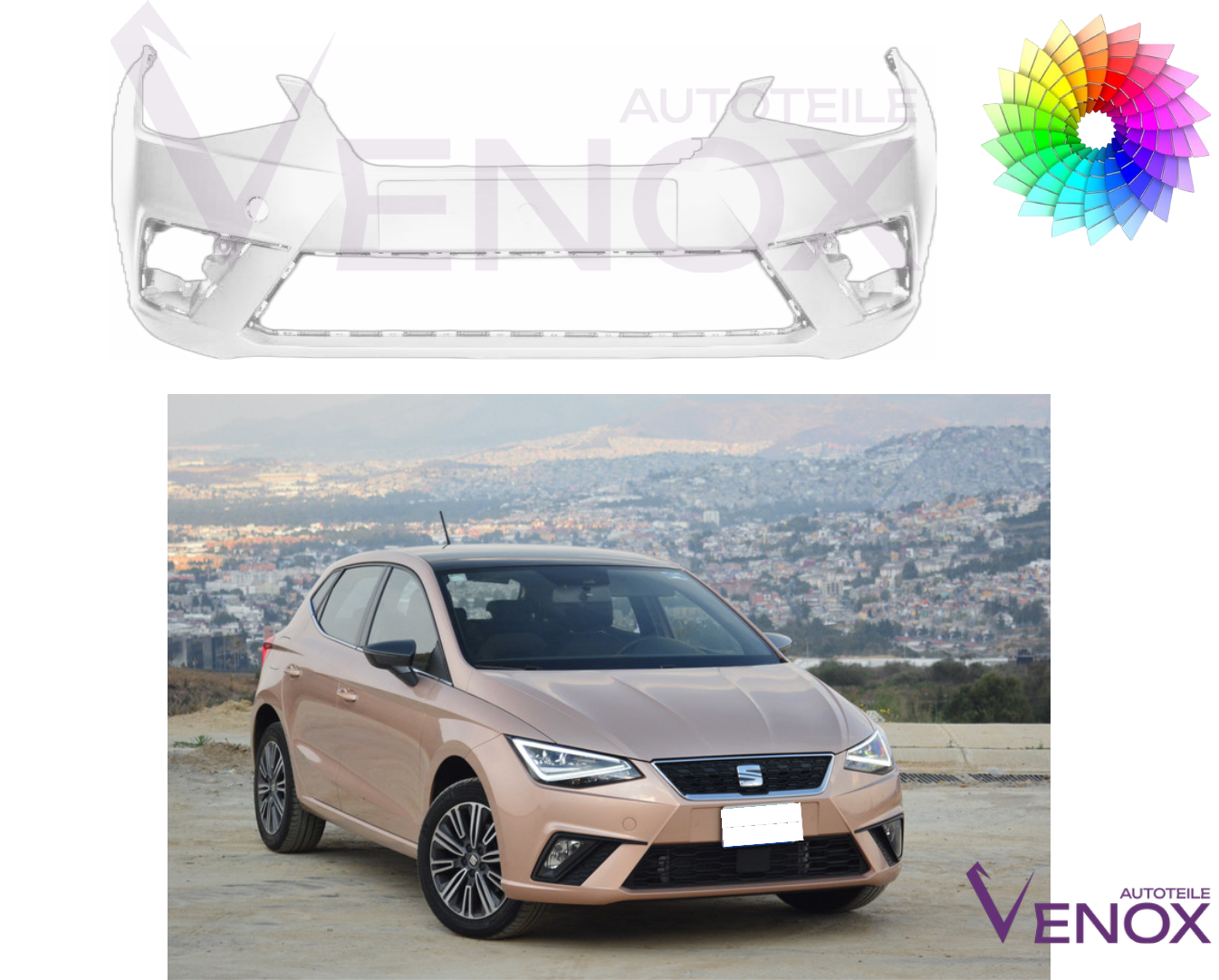 Zderzak Przód Seat Ibiza Od 2017 Każdy Kolor - obrazek 2