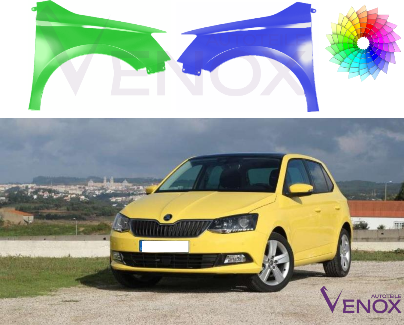Błotnik Lewy Skoda Fabia III 2015-2021 Każdy Kolor - obrazek 2
