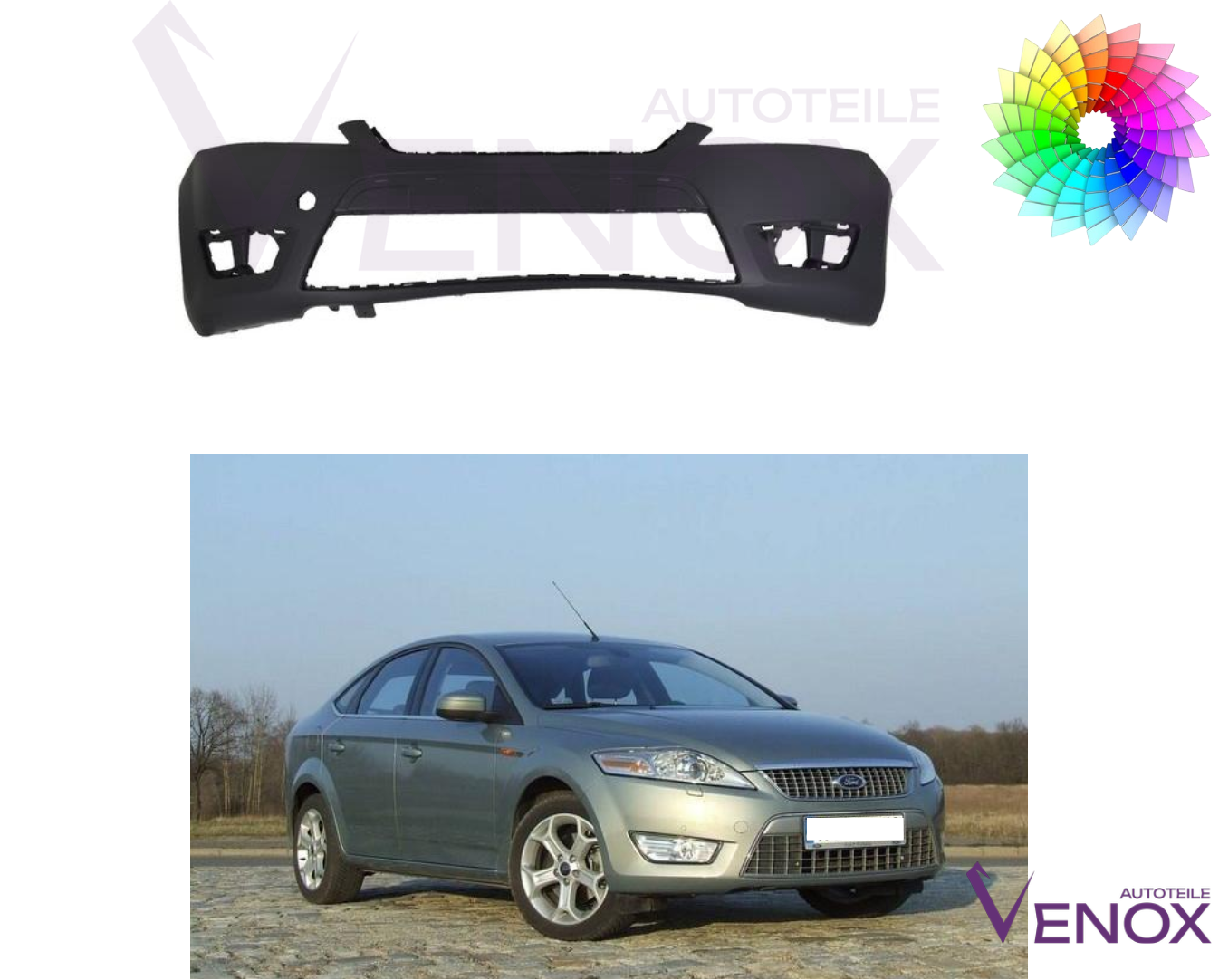Zderzak Przód Ford Mondeo Mk4 2007-2010 Każdy Kolor - obrazek 2
