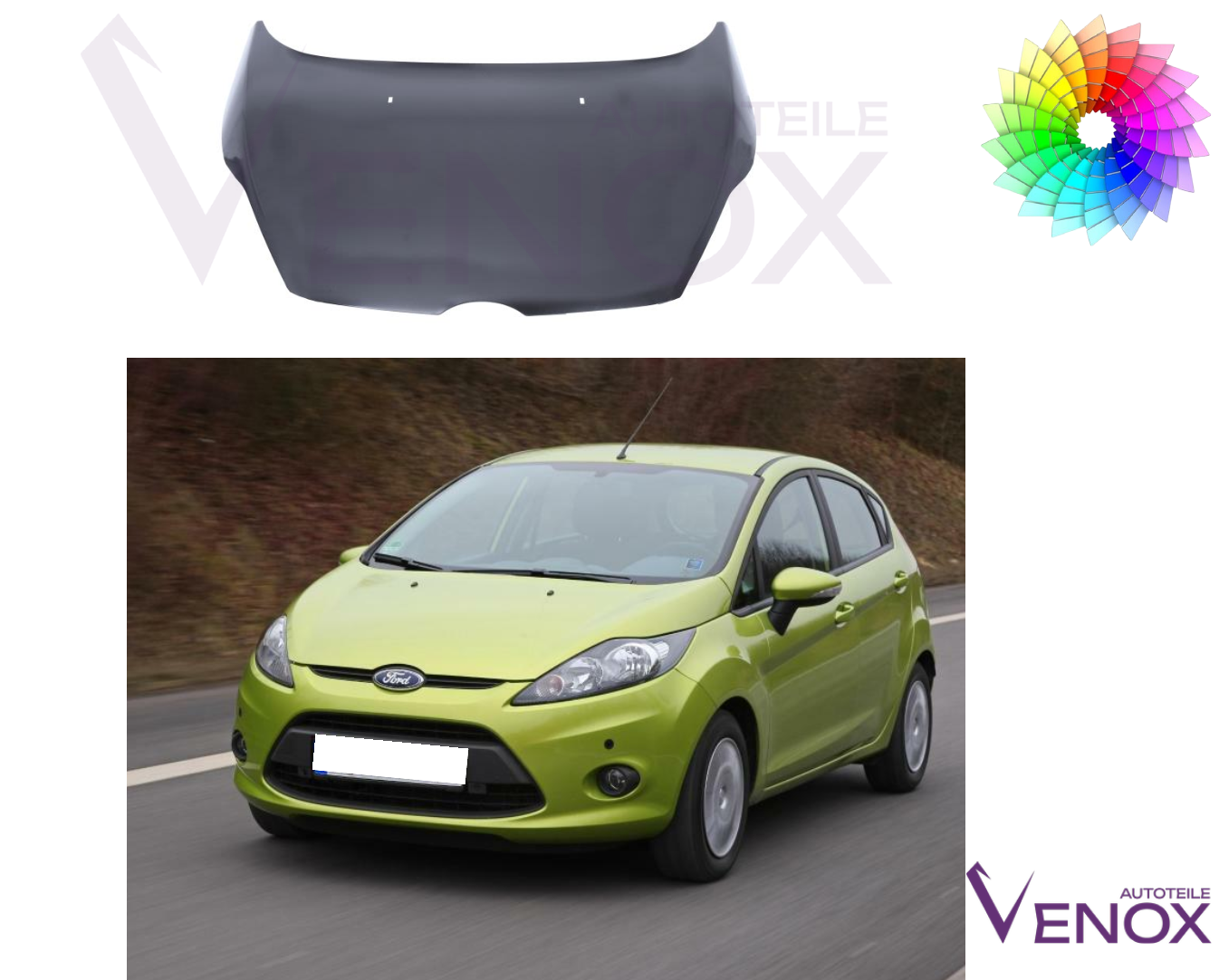 Maska Ford Fiesta MK 7 2008-2013 Każdy Kolor - obrazek 2