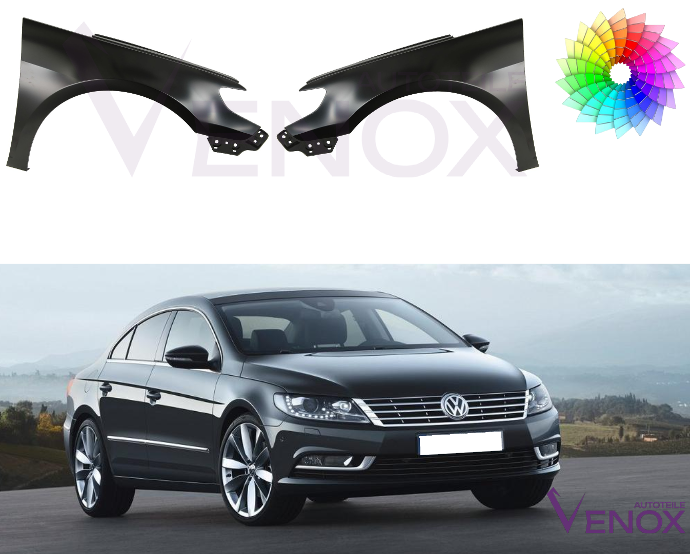 Błotnik Prawy VW Passat CC 2012-2017 Każdy Kolor - obrazek 2