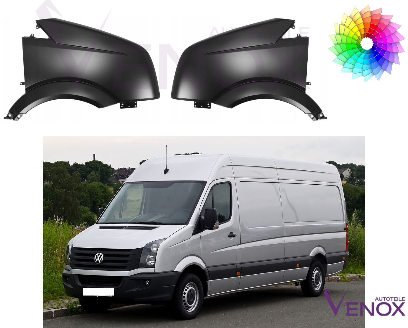 Błotnik Lewy VW Crafter 2005-2017 Każdy Kolor - obrazek 2