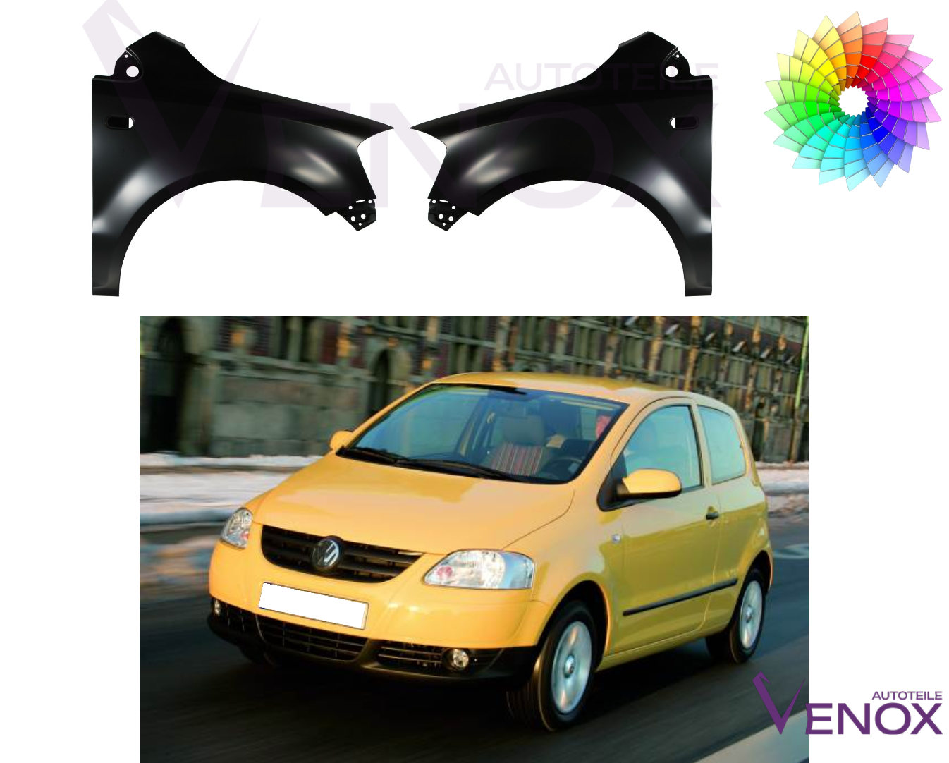 Błotnik Lewy VW Fox 2005-2011 Każdy Kolor - obrazek 2