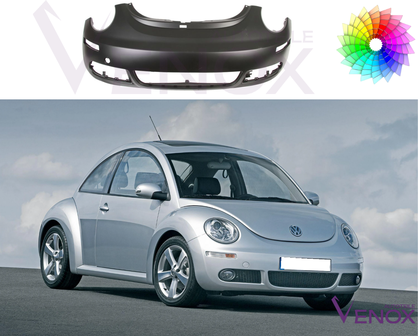 Zderzak Przód VW New Beetle 05-10 Każdy Kolor - obrazek 2