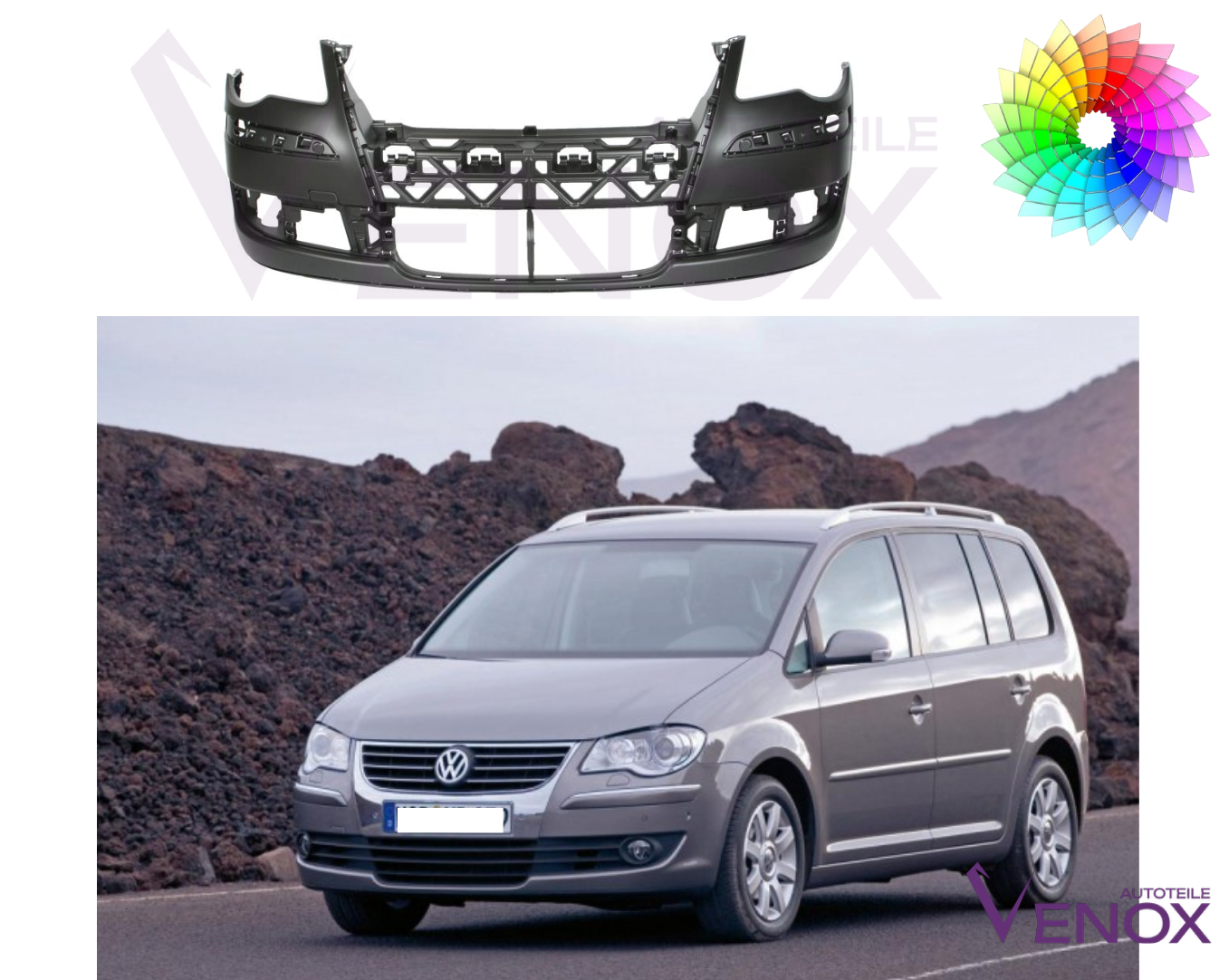Zderzak Przód VW Touran 1T 2006-2010 Każdy Kolor - obrazek 2