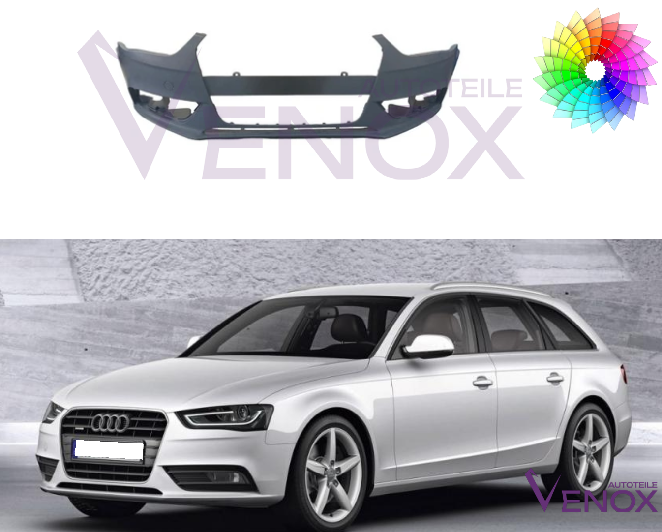 Zderzak Przód Audi A4 B8 2011-2015 Każdy Kolor - obrazek 2