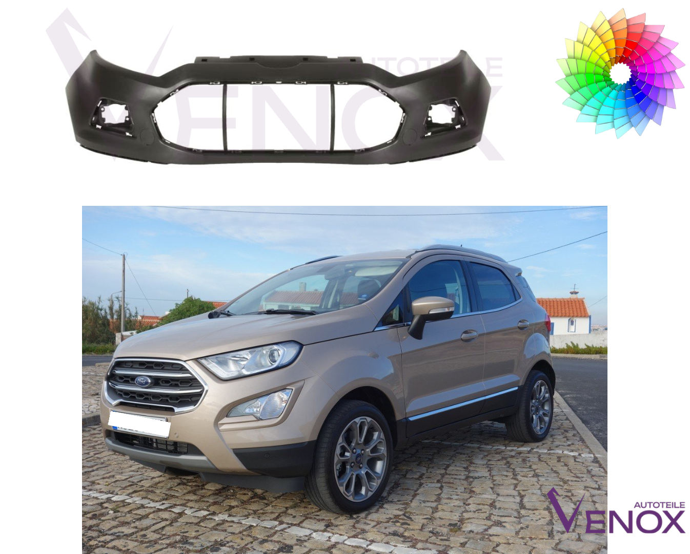 Zderzak Przód Ford Ecosport 2013-2017 Każdy Kolor - obrazek 2