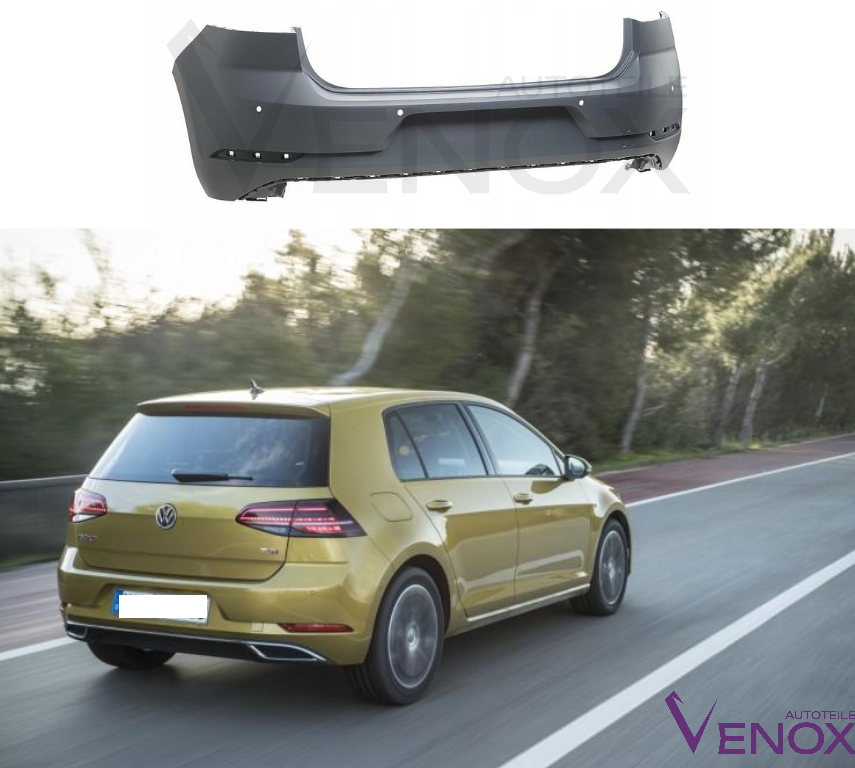 Zderzak Tył VW Golf 7 2017-2020 PDC Każdy Kolor - obrazek 2