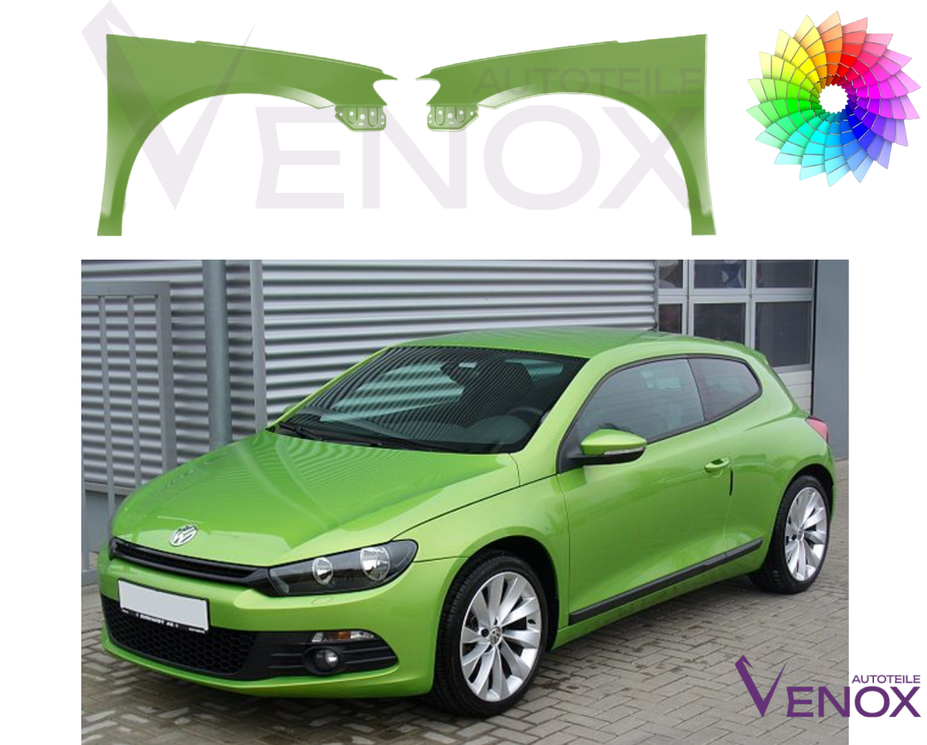 Błotnik Prawy VW Scirocco 13 Od 2008 Każdy Kolor - obrazek 2