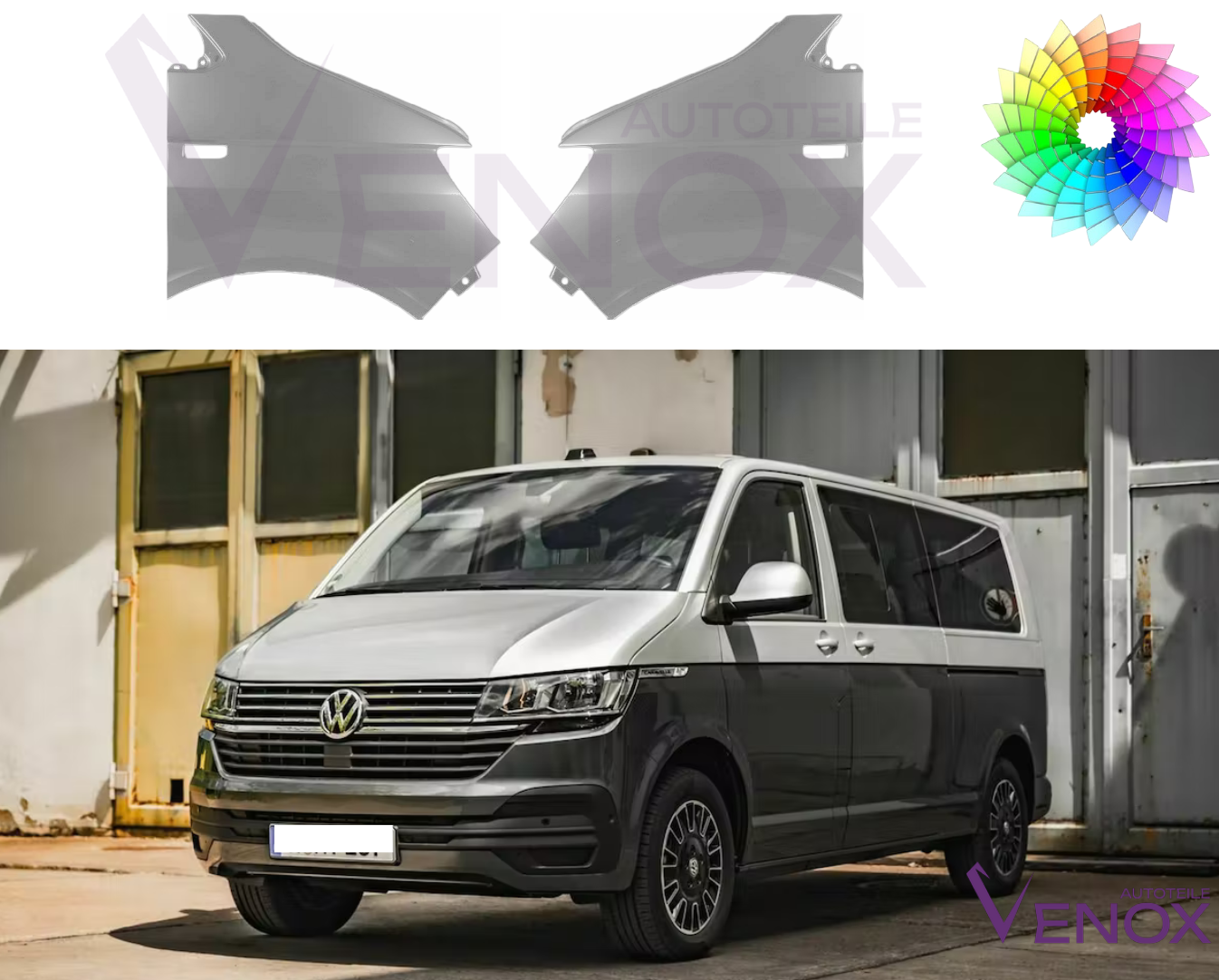 Błotnik Prawy VW Transporter T6 Od 2015 Każdy Kolor - obrazek 2