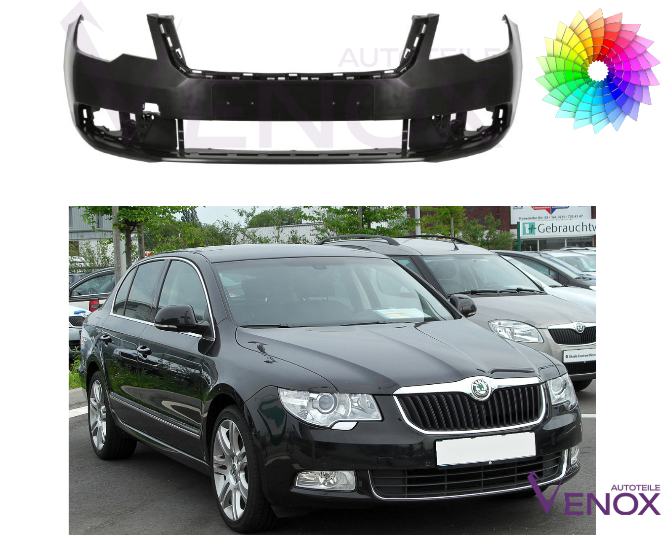Zderzak Przód Skoda SuperB II 08-13 Każdy Kolor