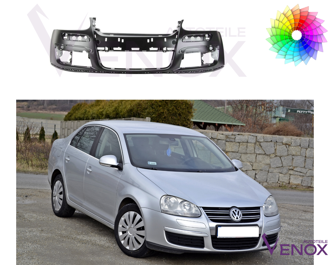 Zderzak Przód VW Jetta Golf V Variant Kombi 05-10 Każdy Kolor - obrazek 2