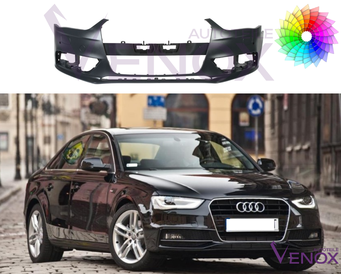 Zderzak Przód Audi A4 B8 2011- 2015 Każdy Kolor - obrazek 2