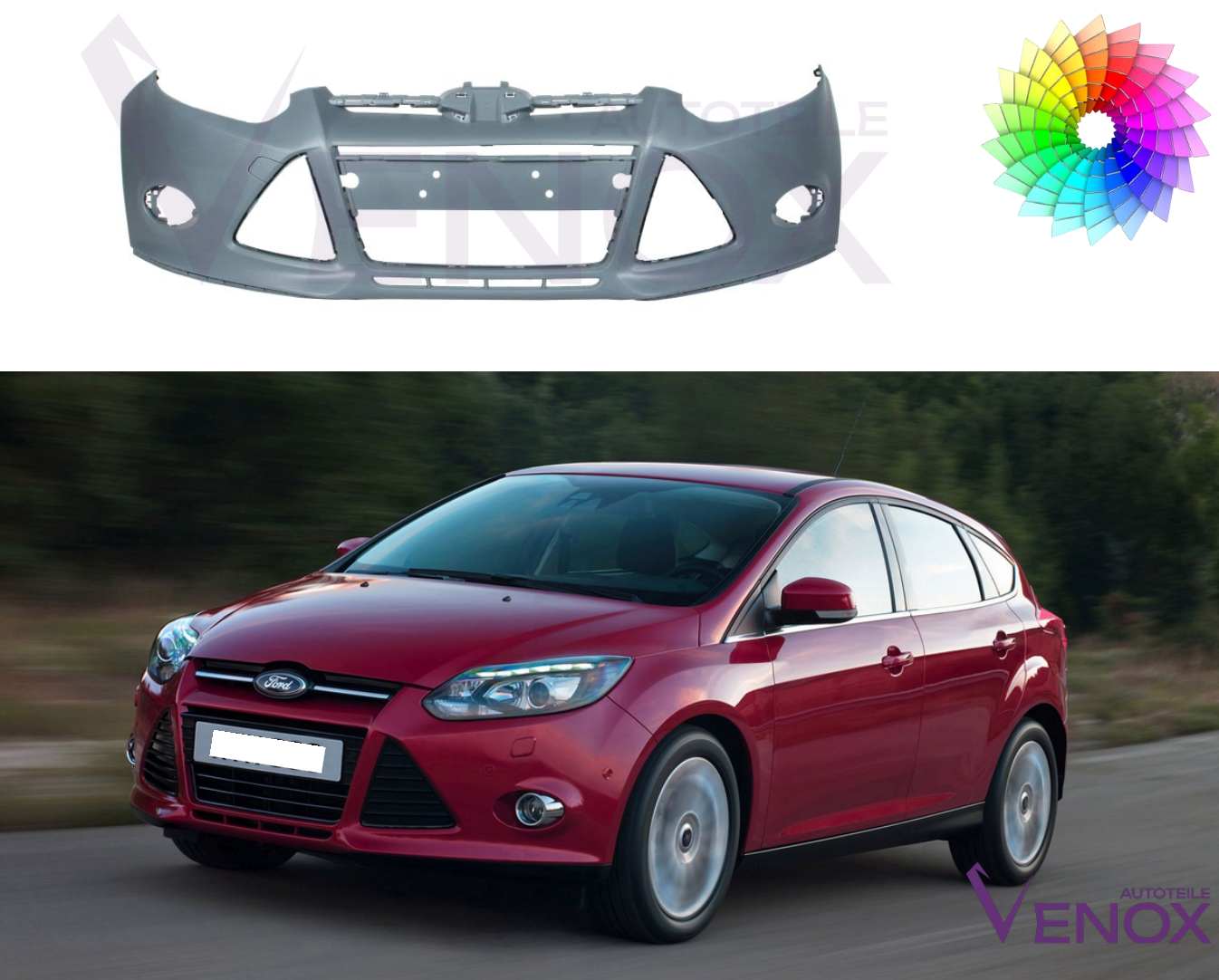 Zderzak Przód Ford Focus MK3 2010-2014 Każdy Kolor - obrazek 2