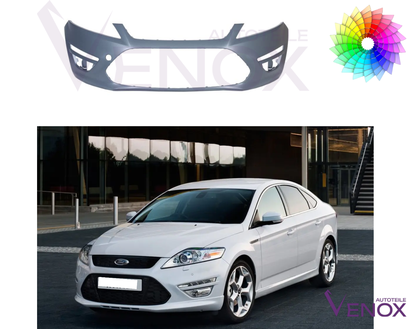 Zderzak Przód Ford Mondeo Mk4 10-15 SW Każdy Kolor - obrazek 2