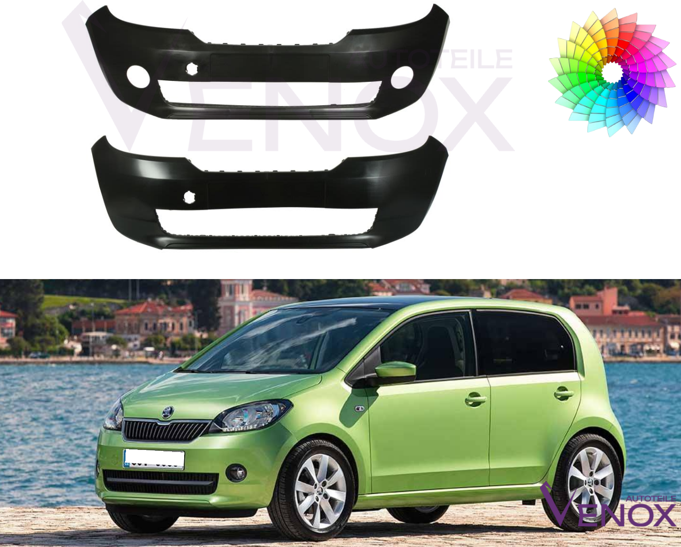 Zderzak Przód Skoda Citigo 12-17 SW+- Każdy Kolor - obrazek 3