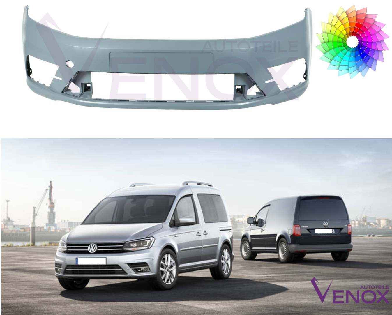 Zderzak Przód VW Caddy Od 2015 Każdy Kolor - obrazek 2
