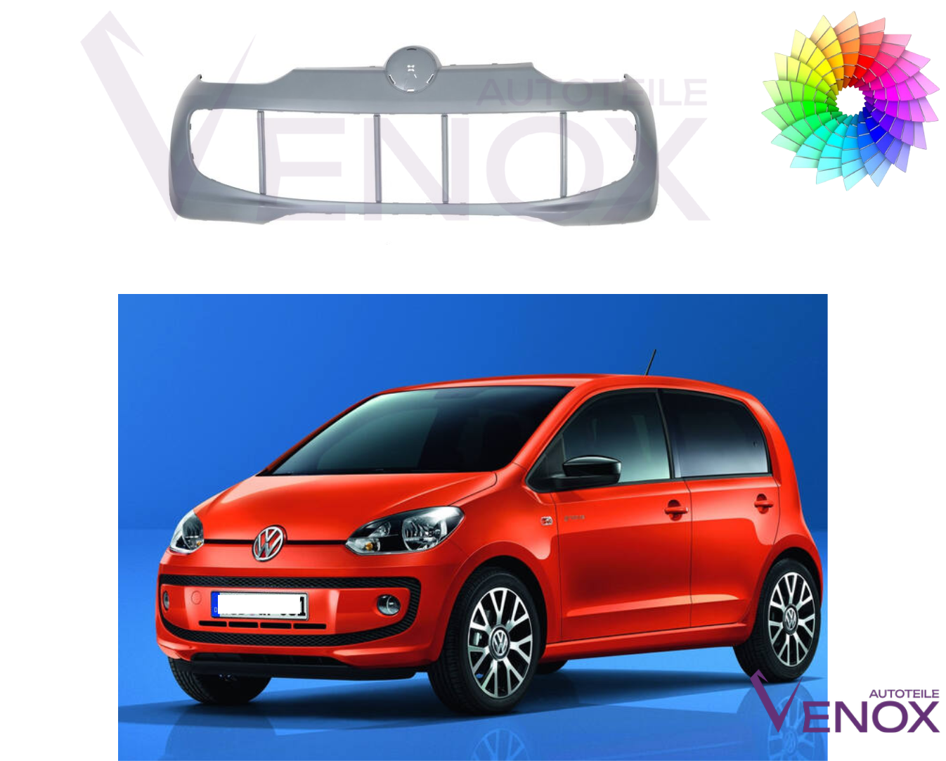 Zderzak Przód VW UP! 12-16 Każdy Kolor - obrazek 2
