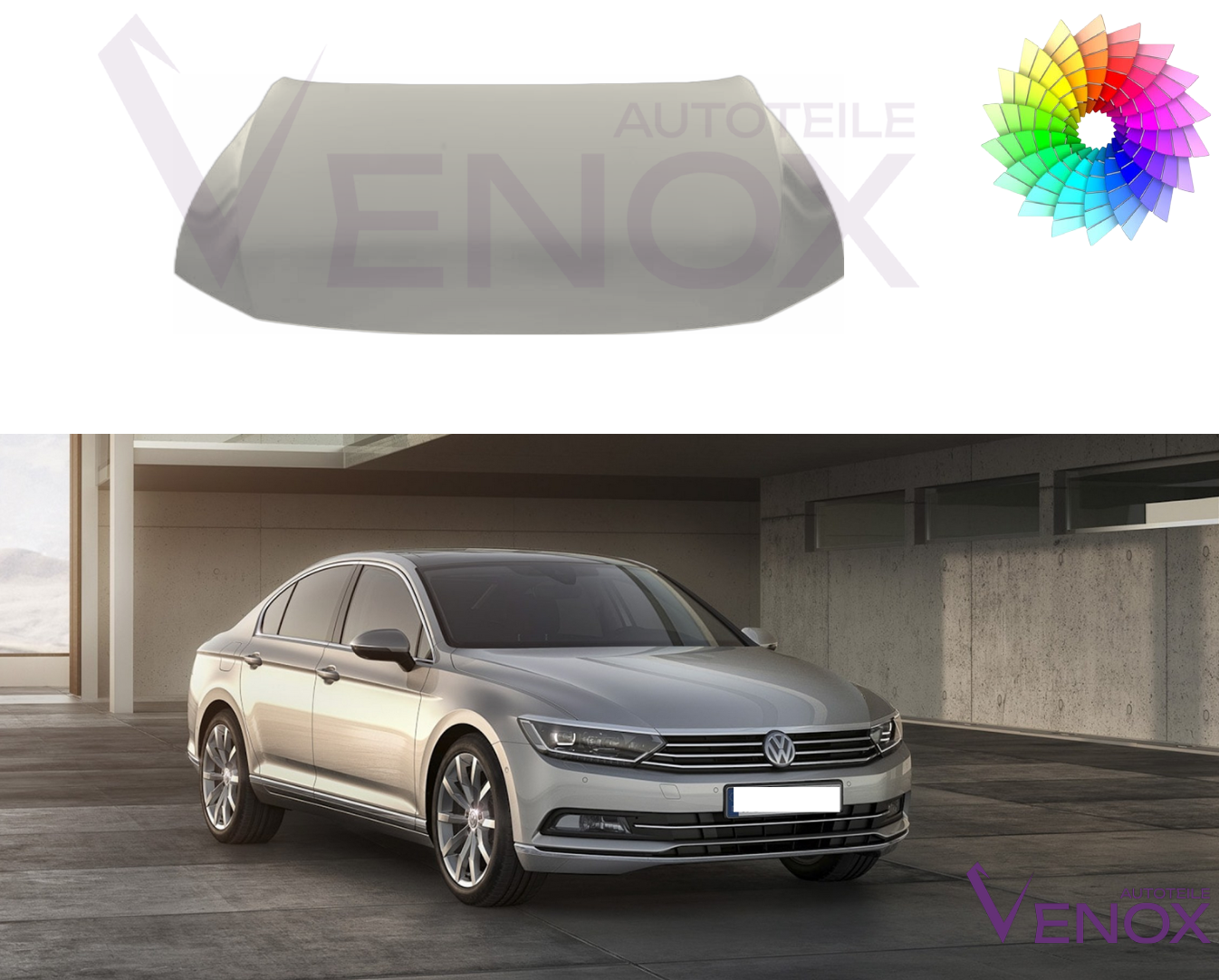 Maska VW Passat B8 Od 2015 Każdy Kolor - obrazek 2