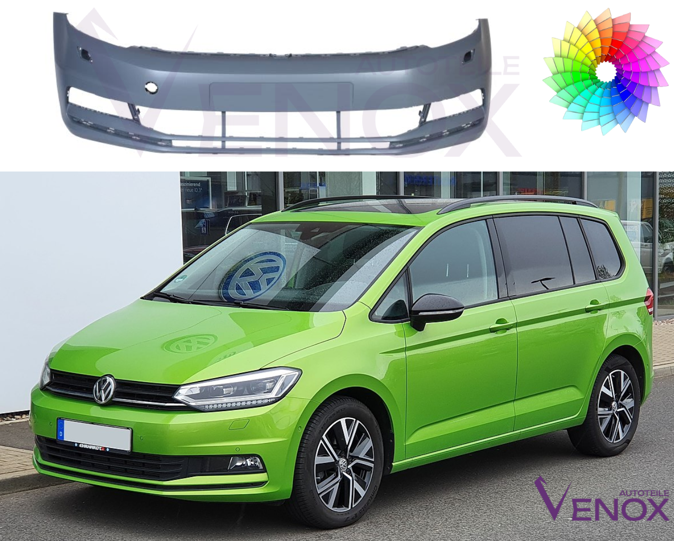 Zderzak Przód VW Touran 5T Od 2015 SR Każdy Kolor - obrazek 2