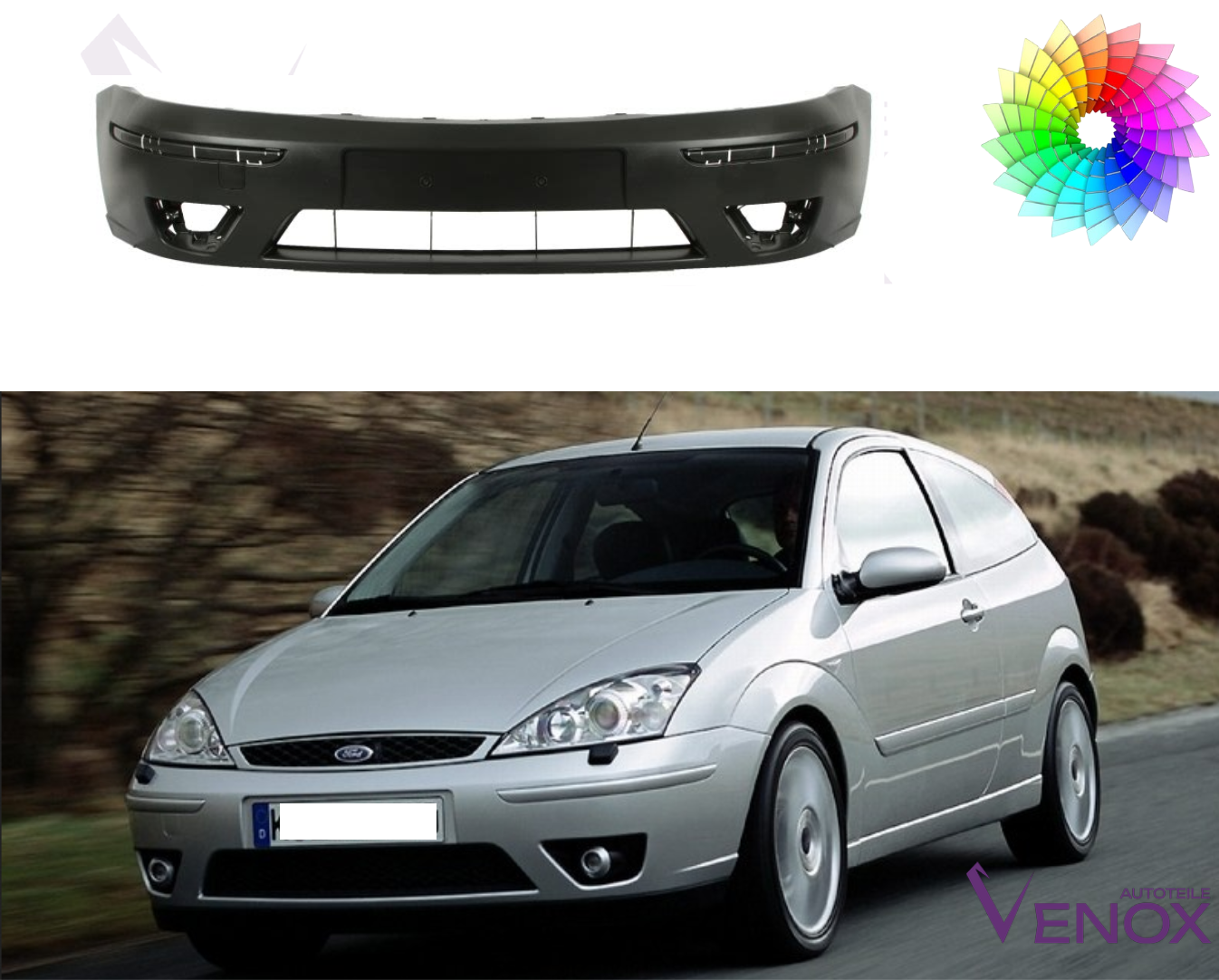 Zderzak Przód Ford Focus Mk1 01-04 Każdy Kolor - obrazek 2
