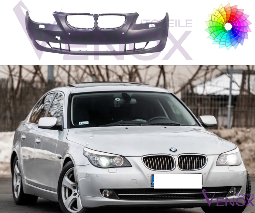 Zderzak Przód BMW 5 E60 07-10 SR PDC Każdy Kolor - obrazek 2
